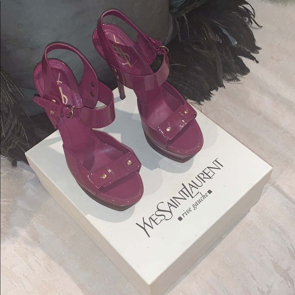 Yves Saint Laurent Vitelli Vernice Heels